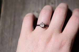 Raw Gemstone jewelry , Raw Diamond Ring, Handmade Engagement Ring, unique